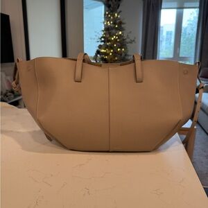 Polene Cyme Textured Taupe Bag